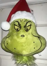 The Grinch Dr. Seuss Christmas Door Hanger Plush Decoration NWT