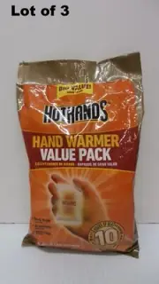 Lot Of 3 HotHands Hand Warmer 10 Pair Value Pack Piece -10 Hour Chemical Packets