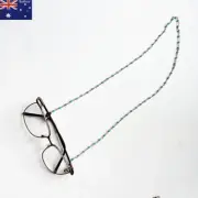 Glasses Chain Strap Blue Crystal Beaded Copper Metal Eyeglass Reading Cord Neck