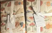 Set of 2 NEW Pottery Barn Penelope Handcrafted Quilted Standard Pillow Shams