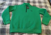 New W Tags Bite Hard Golf Logo Green Shirt Men’s Size M Zip Front Fleece