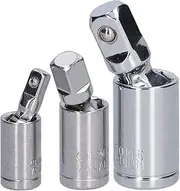 3PCS UNIVERSAL JOINT SOCKET ADAPTER SET HIGH TORQUE 360 DEGREE SWIVEL CHROME VANADIUM STEEL FOR RATCHET WRENCH HOME DECORATION AND SCREW INSTALLATION