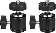 2pcs 360 Degree Rotating Swivel Mini Tripod Ball Head with 1/4" Screw Thread Base Mount for DLSR Camera Camcorder LED Light Bracket 2PCS