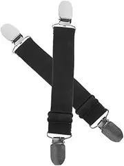 Kisangel Adjustable Elastic Boot Clips Wind Water Resistant Pant Straps Unisex Trouser Leg Fixing Clips for Outdoor Activities Durable Stretchable Design