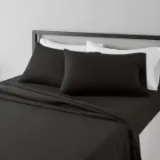 Double Brushed Microfiber Solid Bed Sheet Set By - Hypoallergenic, Fade and R...