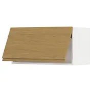 METOD wall cabinet horizontal, white/Voxtorp oak effect, 80x37x40 cm