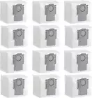 12Pcs Dust Bags for Roborock Q7 Max/Q7 Max+/S7 MAXV Ultra/T8/G10S Vacuum Cleaner