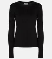 [The Row] The Row Shermann cotton jersey top AU 10 black