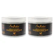 African Black Soap Soothing Body Mask - Pack of 2 by Shea Moisture for Unisex - 12 oz Mask