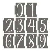 12 Inch Large Plastic Number Stencils, 20 Pcs, Wood