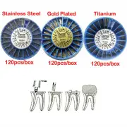 Dental Endo Screw Post Refill Stainless Steel/Titanium/Gold Plated Root Conical