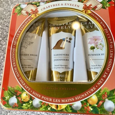 CRABTREE & EVELYN Limited Edition Hand Therapy Set! 3 Creams x 1.6 oz!