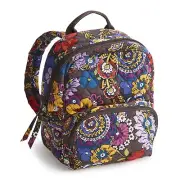 Vera Bradley Women's Premium Cotton Mini Banbury Backpack, Colorful Bouquet
