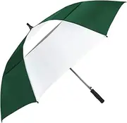 STROMBERGBRAND UMBRELLAS The Vented Club Canopy Golf Umbrella, Hunter green/White, Modern