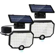 Solar Lights Outdoor Waterproof Motion Sensor Outdoor Flood Lights with 16.5f...