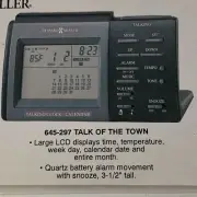 Howard Miller Talking Clock Calendar Temperature Date Alarm Clock 645-297