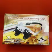 Hands-Free Magnifying Glass Head Magnifier Clock Repair Antique Jewelry led