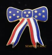 PATROITIC USA 13 STARS RIBBON FLAG HAT LAPEL PIN US ARMY MARINES NAVY AIR FORCE