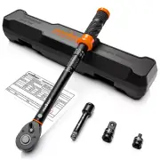 4Pc 3/8" Drive Click Torque Wrench Ratchet Socket Adaptor Extension WorkShop