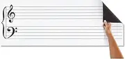 Bright Creations Large Dry Erase Music Staff Magnet Sheet 45.5 x 17 for Classroom Supplies, Teachers, Musicians, Students, and Music Classroom Supplies