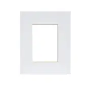1x White A4 Frame Picture Mount for A5 (6" x 8") Image Deep Shadow Display