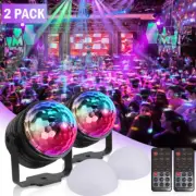 2 RGB Strobe LED Disco Party Light DJ Dance Ball Light Sound Activated Club Lamp