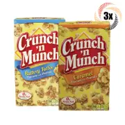 3x Boxes Crunch 'N Munch Variety Flavor Popcorn With Peanuts 3.5oz Mix & Match!