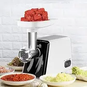 Electric Meat Grinder, Sausage Stuffer Maker, Max 2500W Food Grinder, Meat Mincer Machine with Attachments Sausage Tube Kubbe Kit Blades 3 Plates for Home Kitchen Commercial Use