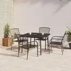 5 Piece Garden Dining Set Anthracite Steel Outdoor Furniture Patio Table C 87968