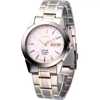 在飛比找ETMall東森購物網優惠-SEIKO 鈦金屬 男用石英腕錶-雙色 7N43-0AS0K