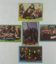 Ultra Figus Argentina Nuevo Rock Cards X 5 Maiden Megadeth Metallica Sepultura