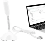 Computer Microphone - USB Pc Mic 360 Degree, Podcasting Recorder| Compatible with Tap to Mute Sensor Adjustable Gooseneck Design Great for Streaming,