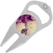 Book and Key Golf Ball Marker Divot Repair Tool Bottle Opener