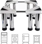 Trolley Washer and Dryer Stands, Multi-Functional Movable Adjustable Base Stand, Pedestal for Washing Machine Stainless-Steel with 12 Foot,20cm