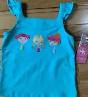 NWT J. KHAKI Blue Capped Sleeve Light Blue SUMMER TOP Sz 2T Toddler Girl