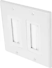 HOMSFOU Socket Panel Home Theater Wall Plate Tv Wall Wall Socket Wall Panel Single Gang Wall Plate Tv Stand Mount Wall Plate Cable Pass Through Pass Through for Wires Plastic