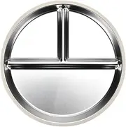 Stainless Steel Divided Plates for Kids,Kids Dinnerware Heat-Resistant Stainless Steel Dishes - Reusable Portion Control Plate Divided Serving Tray for Children Boys Girls