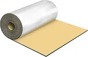 VOLKWELL Sound Deadener Car Roll Foam, 7mm Thicker Heat Shield Noise Foil Insulation Mat, Easy to Cut Self-Adhesive Noise Proofing, Deadener Pad Auto Exhaust Muffler Waterproof (Sliver, 1m*4.5m)