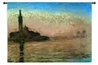 53x38 San Giorgio Maggiore at Dusk Claude Monet Tapestry Wall Hanging