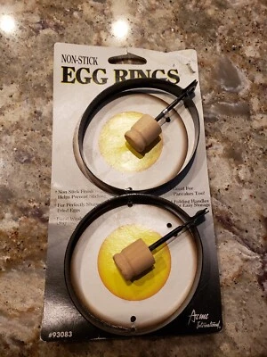 NEW 2-Piece Nonstick Pancake/Egg Rings, 3.5" Round