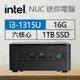 Intel系列【mini水豚】i3-1315U六核 迷你電腦(16G/1T SSD)《RNUC13ANHI30001》