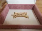 Genuine Authentic Pandora 14ct Gold Delicate Bow Ring 150175CZ G585 ALE Size 54