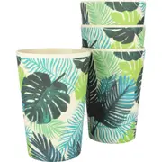 Frankie & Me Tropical Bamboo Fibre Cups 275ml (Set of 4)