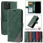 For iPhone 16E 15 14 13 12 11 Pro Max 8 Plus XR Case Leather Wallet Flip Cover