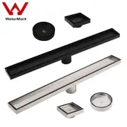 Black/Silver 100/800/900mm Tile Insert Shower Grate Floor Drain 50/80mm Waste