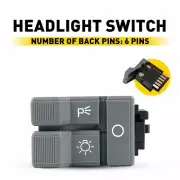 Headlight Light Rocker Parking Switch Fits For GMC Chevrolet 15693548 Gray 6PIN