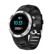 DT08 Full Touch Wristband Compass HRV HR and Blood Pressure Monitor 20 days Standby Smart Watch BLACK-SILVER COLOR