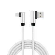 90 degree 1m 2m Braided Type-C USB Charger Cable Cord for Samsung S20 S21 AUS SE