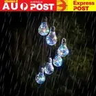Wind Chimes Solar Powered LED Light Hanging Colour Changing Garden Decor 6 Bulbs