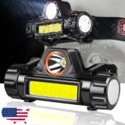 Super Bright LED Headlamp Rechargeable Headlight Flashlight Camping Waterproof